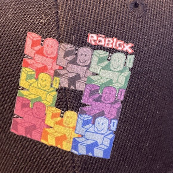 Roblox Blocky Square Youth Black Snapback Gaming Anime Cartoon Hat Cap Adjustabl - Picture 3 of 12